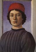 Sandro Botticelli Light blue background as the men oil painting